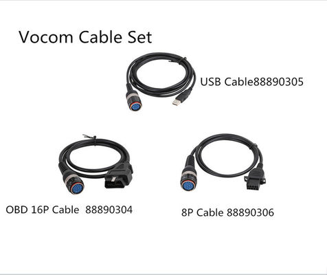 Câbles résistants de diagnostic de  Vocom du camion 88890306
